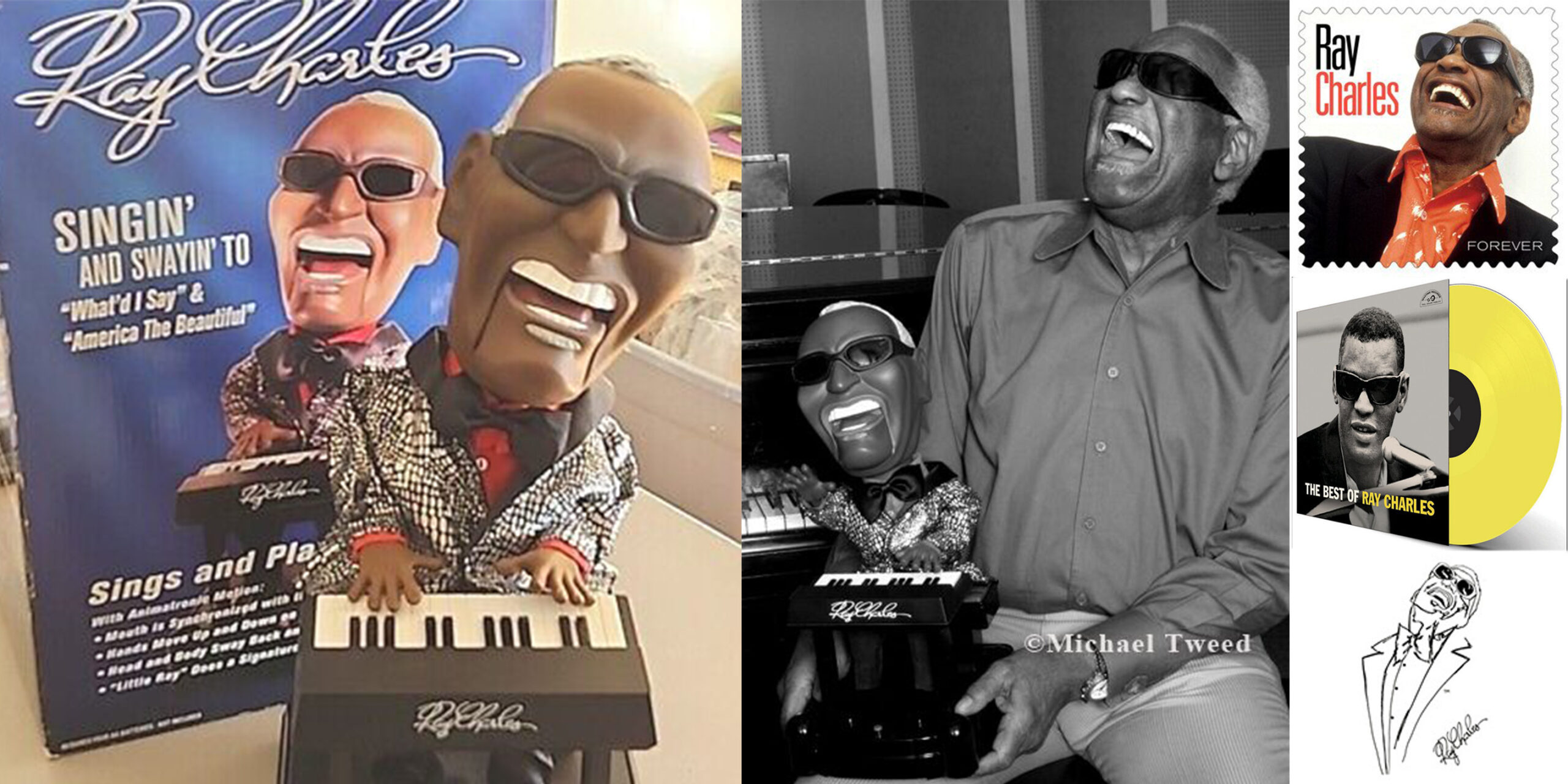 Ray Charles with his Doll and Symbol